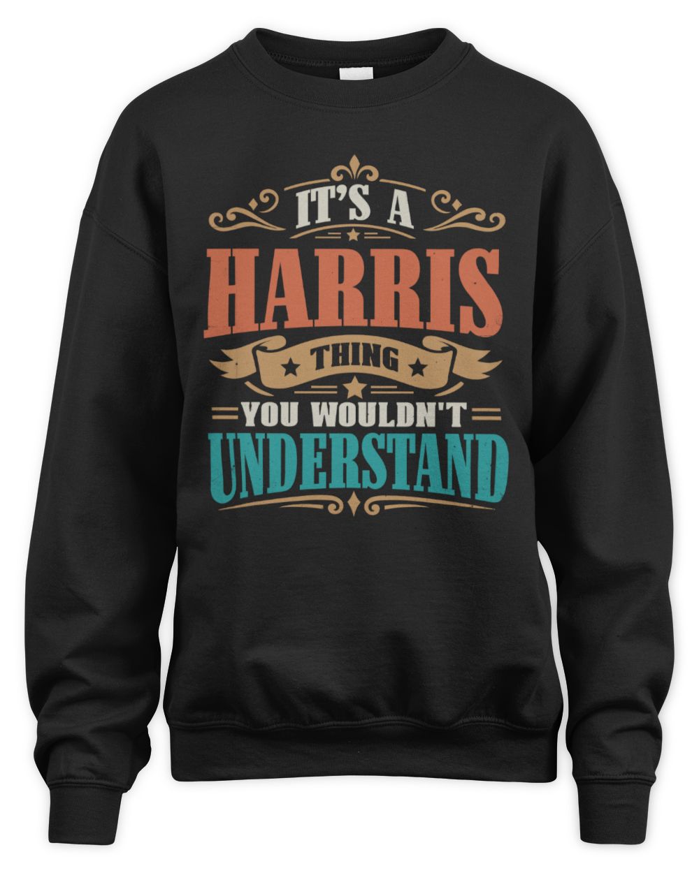 It’s a Name Thing Personalized Retro T-Shirt HARRIS M1-47 / Unisex Sweatshirt / black