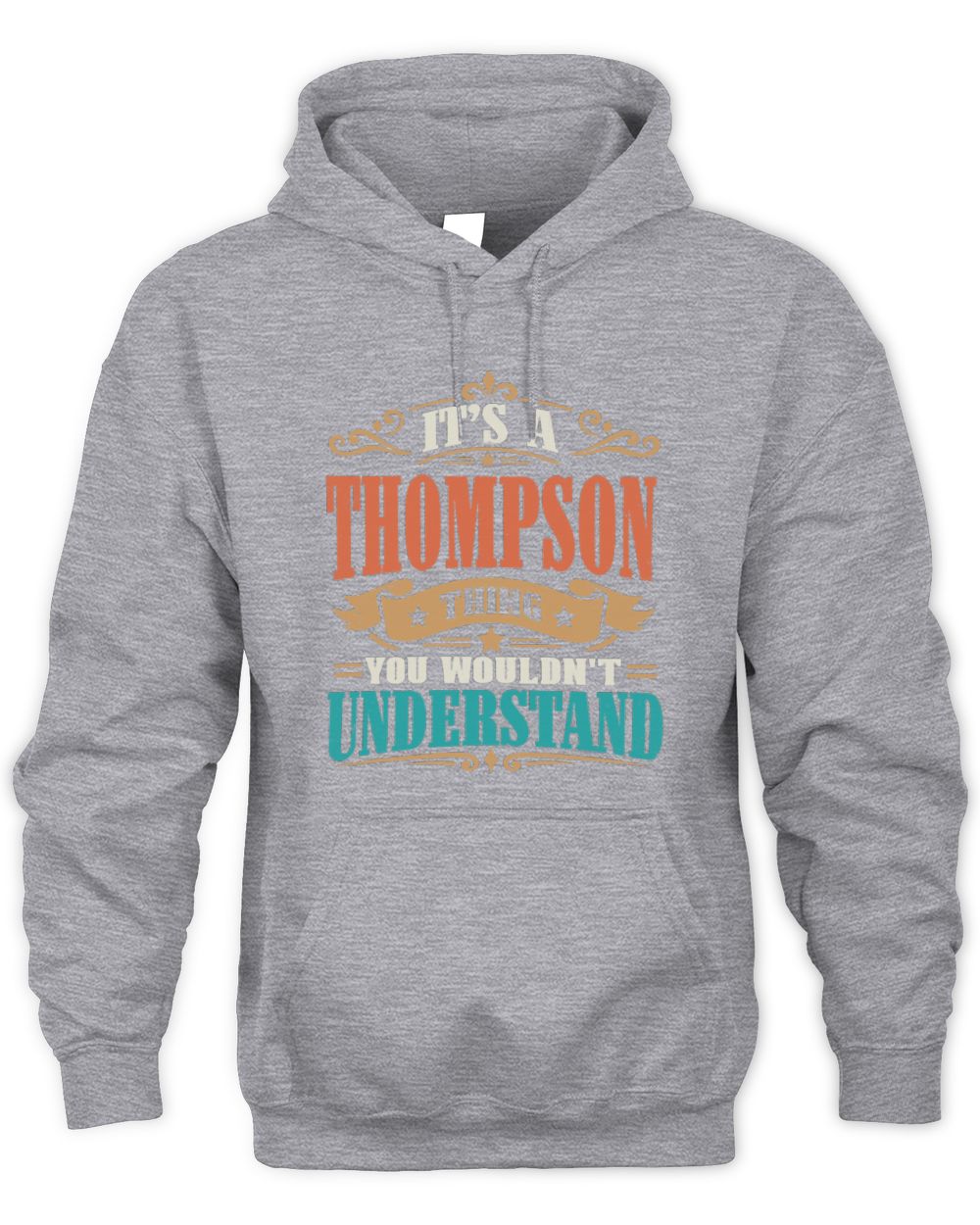 It’s a Name Thing Personalized Retro T-Shirt THOMPSON M1-47 / Unisex Hoodie / sport grey