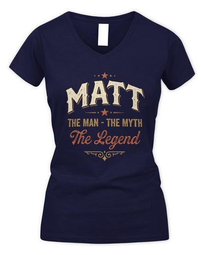 I'm Name I'm Not Rude I Just Have The Balls Funny T-Shirt MATT M1-77 / Women's V-Neck T-Shirt / navy