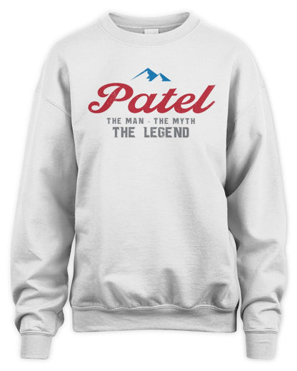 The Man The Myth The Legend Coors Light Beer T-Shirt PATEL M1-S84 / Unisex Sweatshirt / white