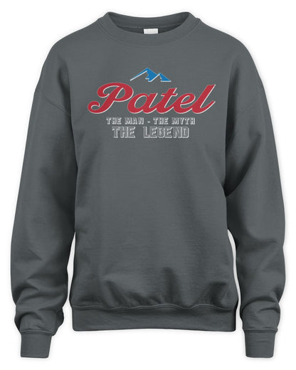 The Man The Myth The Legend Coors Light Beer T-Shirt PATEL M1-S84 / Unisex Sweatshirt / charcoal