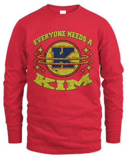 Everyone Needs a Your Name Shirt KIM M1-76 / Men's Long Sleeved T-Shirt / red