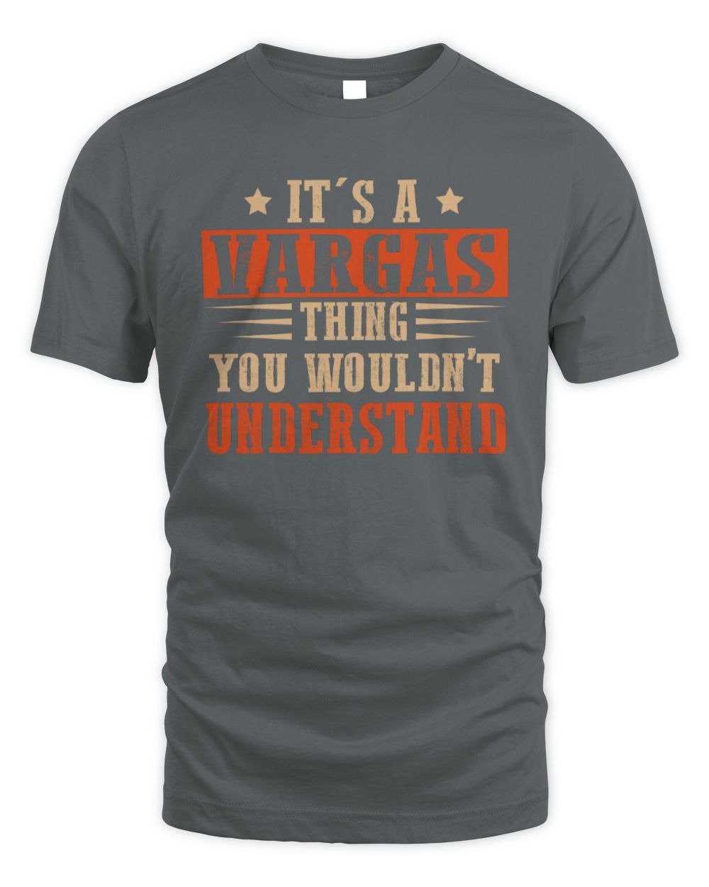 It's a Name Thing Personalized Funny Shirt VARGAS M1-51 / Unisex Standard T-Shirt / charcoal