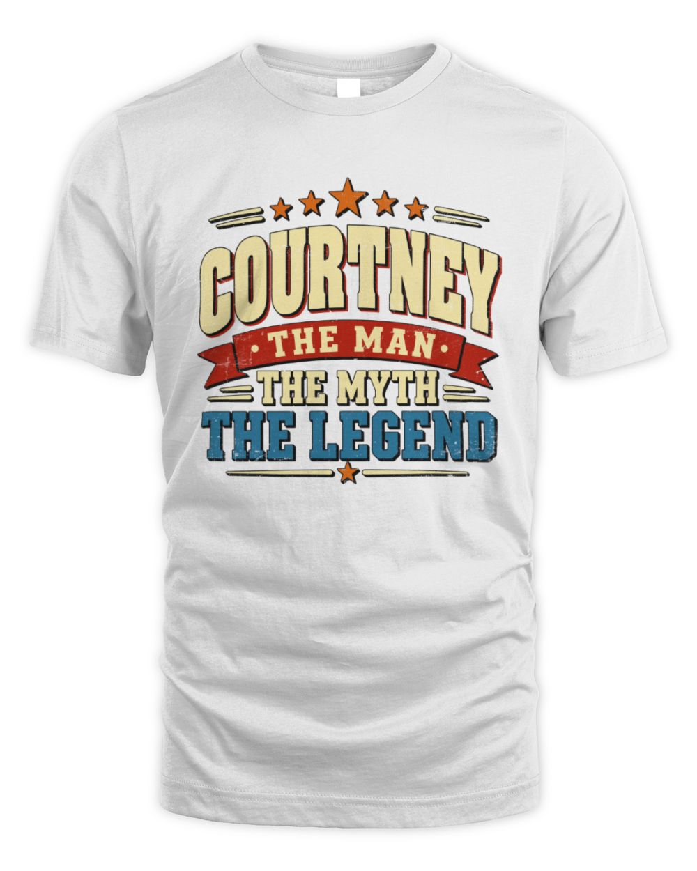 The Man The Myth The Legend Ribbon Vintage T-Shirt COURTNEY M1-56 / Unisex Standard T-Shirt / white