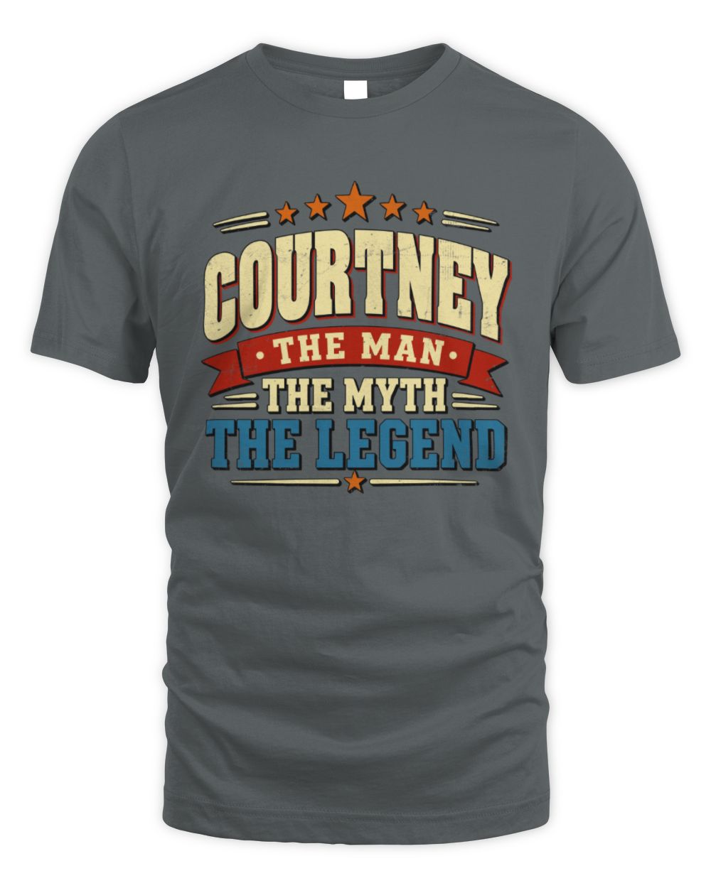 The Man The Myth The Legend Ribbon Vintage T-Shirt COURTNEY M1-56 / Unisex Standard T-Shirt / charcoal