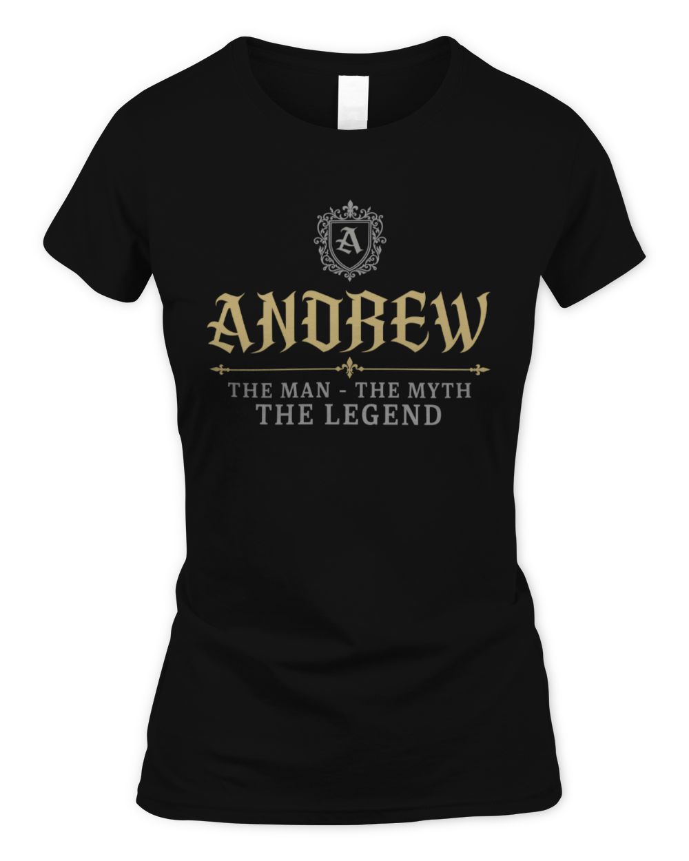 The Man The Myth The Legend Western Shirt ANDREW M1-78 / Women's Standard T-Shirt / black
