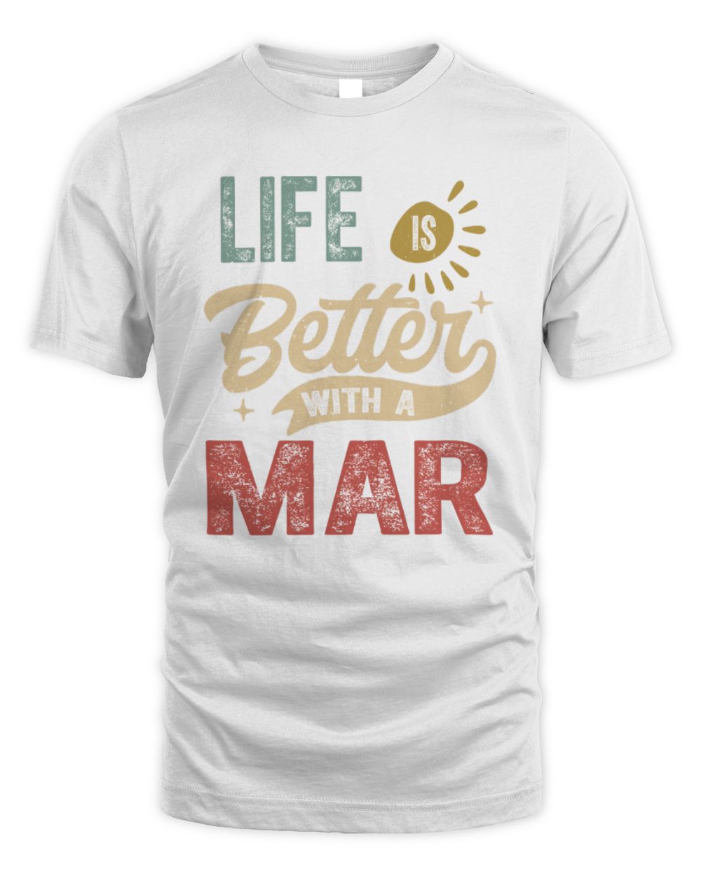 Life Is Better With a Name Personalized Retro T-Shirt MAR-48 / Unisex Standard T-Shirt / white