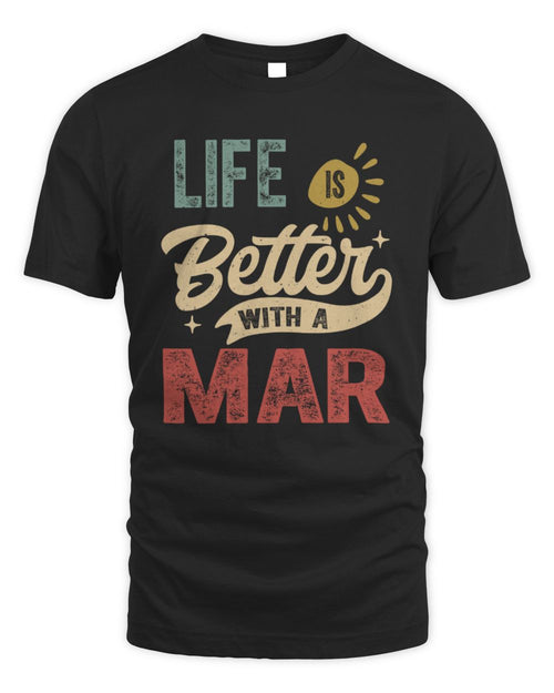 Life Is Better With a Name Personalized Retro T-Shirt MAR-48 / Unisex Standard T-Shirt / black