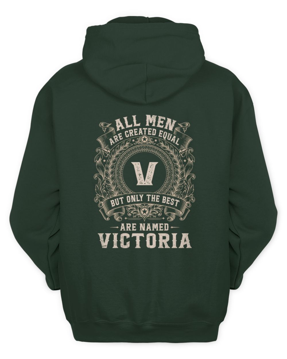 All Men Are Created Equal Cool Logo Shirt VICTORIA M1-60 / Unisex Hoodie / forest green