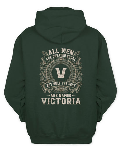 All Men Are Created Equal Cool Logo Shirt VICTORIA M1-60 / Unisex Hoodie / forest green