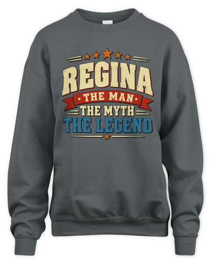 The Man The Myth The Legend Ribbon Vintage T-Shirt REGINA M1-56 / Unisex Sweatshirt / charcoal