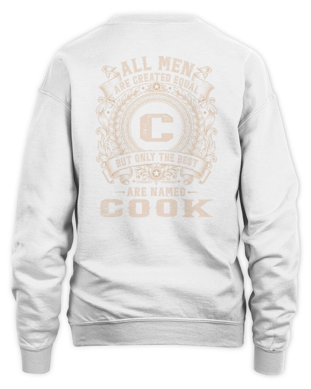 All Men Are Created Equal Cool Logo Shirt COOK M1-60 / Unisex Sweatshirt / white