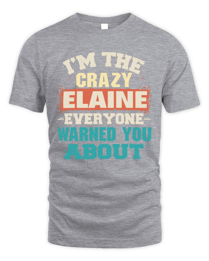 I'm the Crazy One Everyone Warned You About Retro Graphic T-Shirt ELAINE M1-70 / Unisex Standard T-Shirt / sport grey
