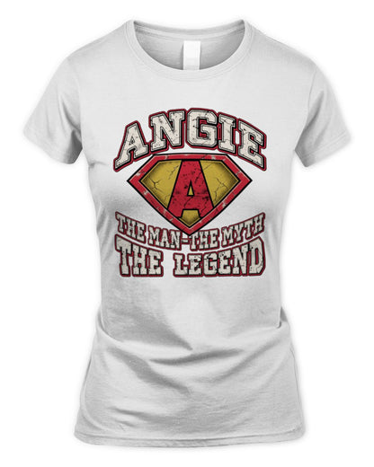 The Man The Myth The Legend Superman Graphic T-Shirt ANGIE M1-74 / Women's Standard T-Shirt / white