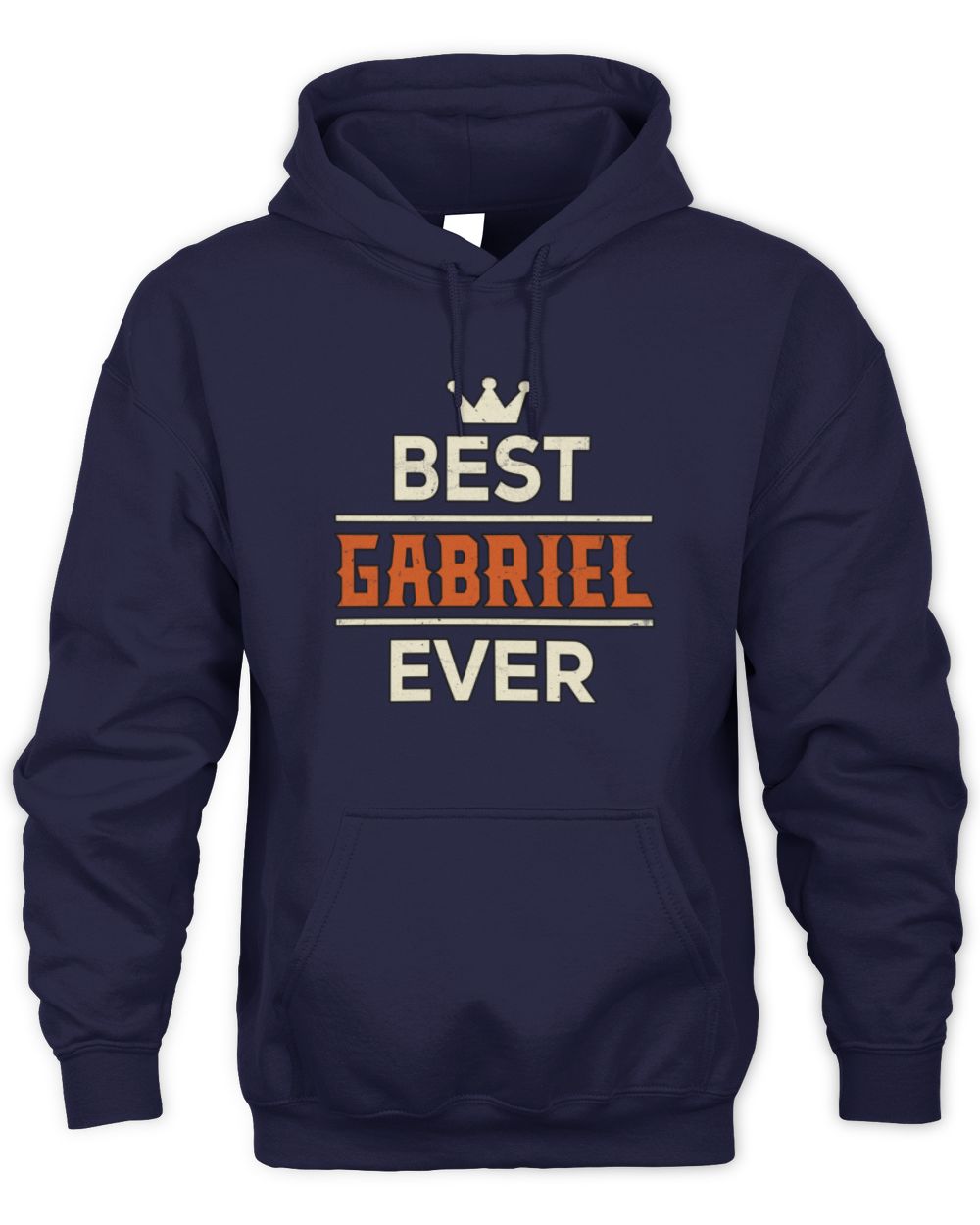 Best Your Name With Crown Shirt GABRIEL M1-59 / Unisex Hoodie / navy