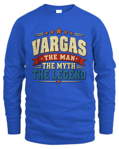 The Man The Myth The Legend Ribbon Vintage T-Shirt VARGAS M1-56 / Men's Long Sleeved T-Shirt / royal