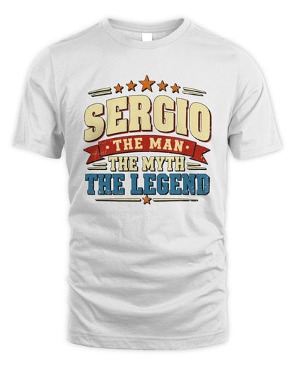 The Man The Myth The Legend Ribbon Vintage T-Shirt SERGIO M1-56 / Unisex Standard T-Shirt / white