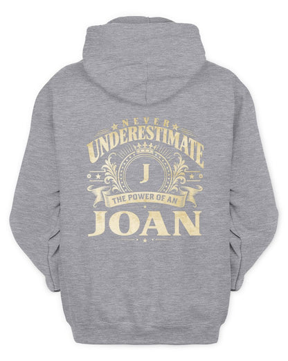 Never Underestimate Your Name Luxury Logo Shirt JOAN M1-63 / Unisex Hoodie / sport grey