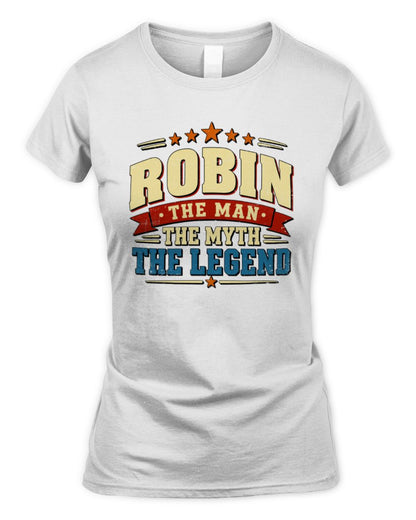 The Man The Myth The Legend Ribbon Vintage T-Shirt ROBIN M1-56 / Women's Standard T-Shirt / white