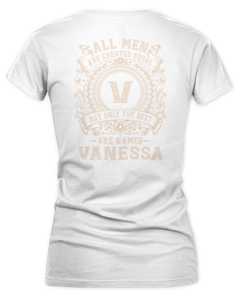 All Men Are Created Equal Cool Logo Shirt VANESSA M1-60 / Women's V-Neck T-Shirt / white