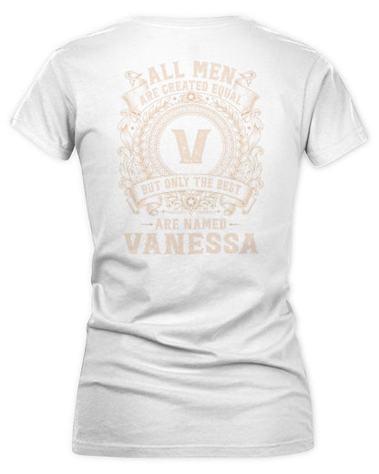 All Men Are Created Equal Cool Logo Shirt VANESSA M1-60 / Women's V-Neck T-Shirt / white