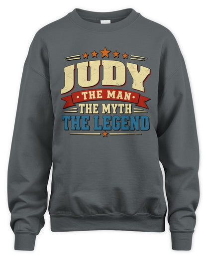 The Man The Myth The Legend Ribbon Vintage T-Shirt JUDY M1-56 / Unisex Sweatshirt / charcoal