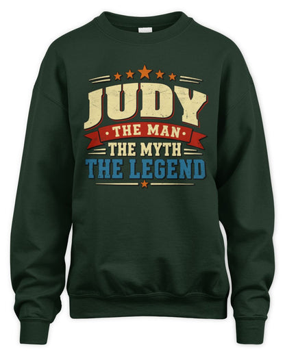 The Man The Myth The Legend Ribbon Vintage T-Shirt JUDY M1-56 / Unisex Sweatshirt / forest green