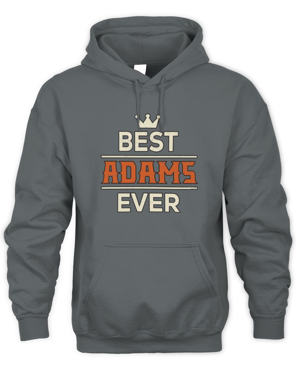 Best Your Name With Crown Shirt ADAMS M1-59 / Unisex Hoodie / charcoal