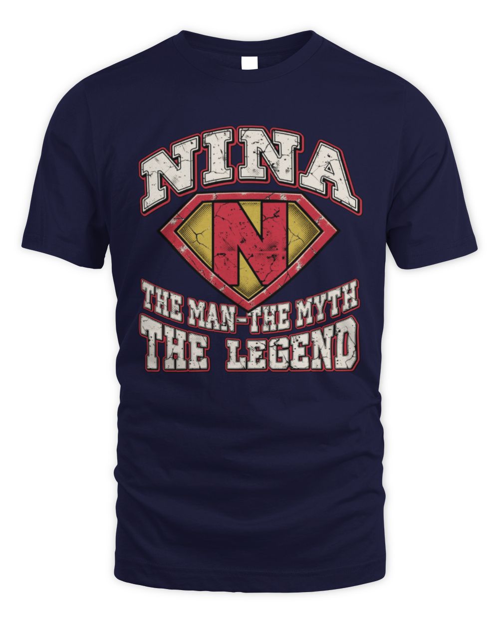 The Man The Myth The Legend Superman Graphic T-Shirt NINA M1-74 / Unisex Standard T-Shirt / navy