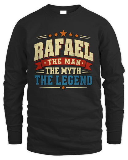 The Man The Myth The Legend Ribbon Vintage T-Shirt RAFAEL M1-56 / Men's Long Sleeved T-Shirt / black