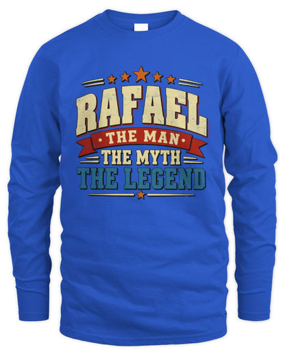 The Man The Myth The Legend Ribbon Vintage T-Shirt RAFAEL M1-56 / Men's Long Sleeved T-Shirt / royal