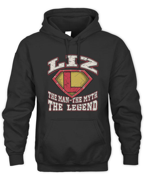 The Man The Myth The Legend Superman Graphic T-Shirt LIZ M1-74 / Unisex Hoodie / black