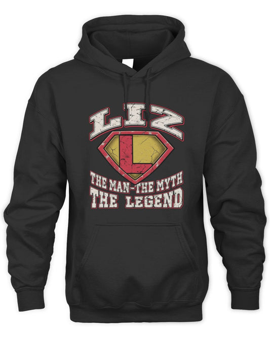 The Man The Myth The Legend Superman Graphic T-Shirt LIZ M1-74 / Unisex Hoodie / black