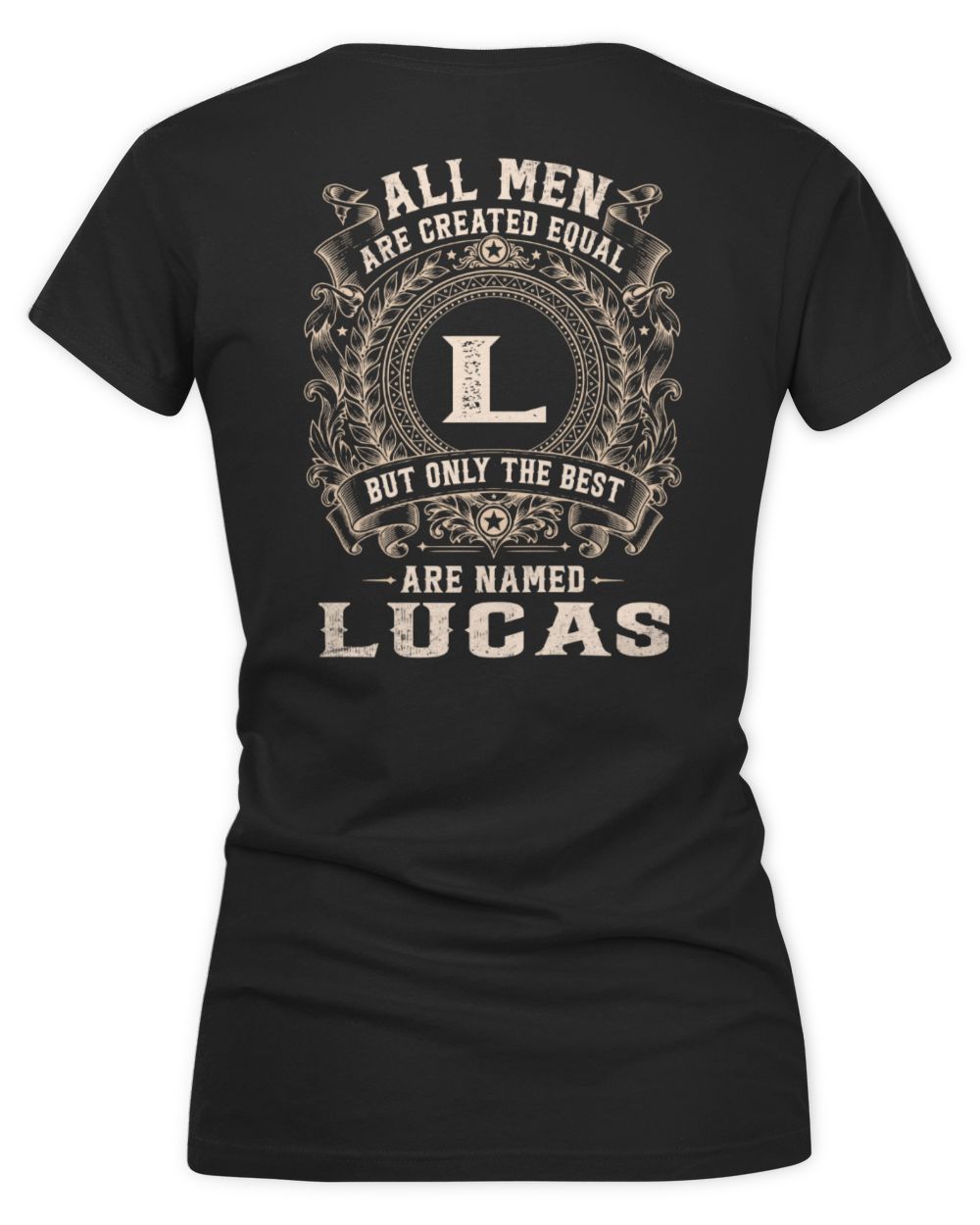 All Men Are Created Equal Cool Logo Shirt LUCAS M1-60 / Women's V-Neck T-Shirt / black