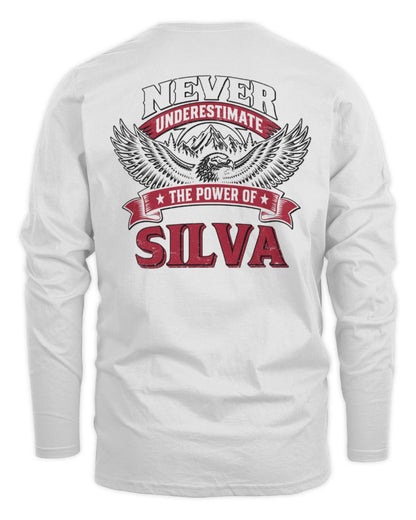 Never Underestimate Your Name Eagle Mountain Shirt SILVA M1-61 / Men's Long Sleeved T-Shirt / white
