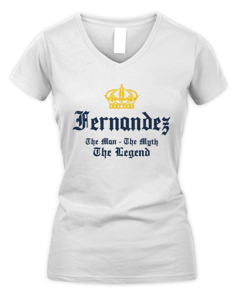 The Man The Myth The Legend Corona Beer T-Shirt FERNANDEZ M1-S83 / Women's V-Neck T-Shirt / white
