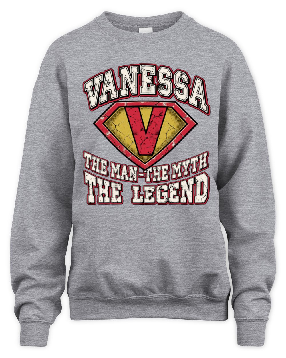 The Man The Myth The Legend Superman Graphic T-Shirt VANESSA M1-74 / Unisex Sweatshirt / sport grey