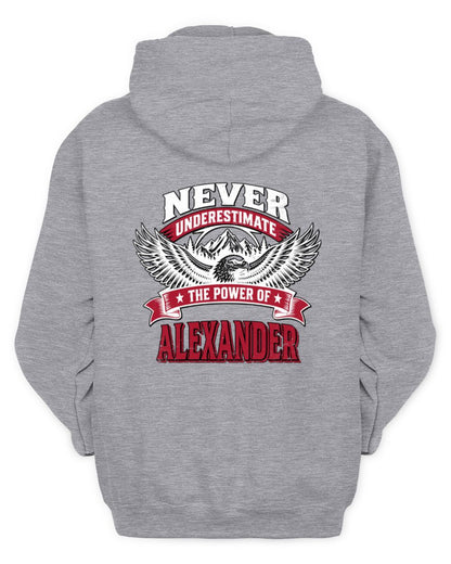 Never Underestimate Your Name Eagle Mountain Shirt ALEXANDER M1-61 / Unisex Hoodie / royal