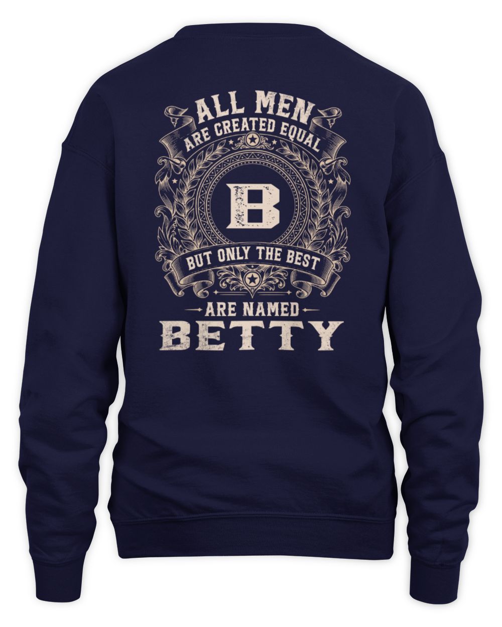 All Men Are Created Equal Cool Logo Shirt BETTY M1-60 / Unisex Sweatshirt / navy
