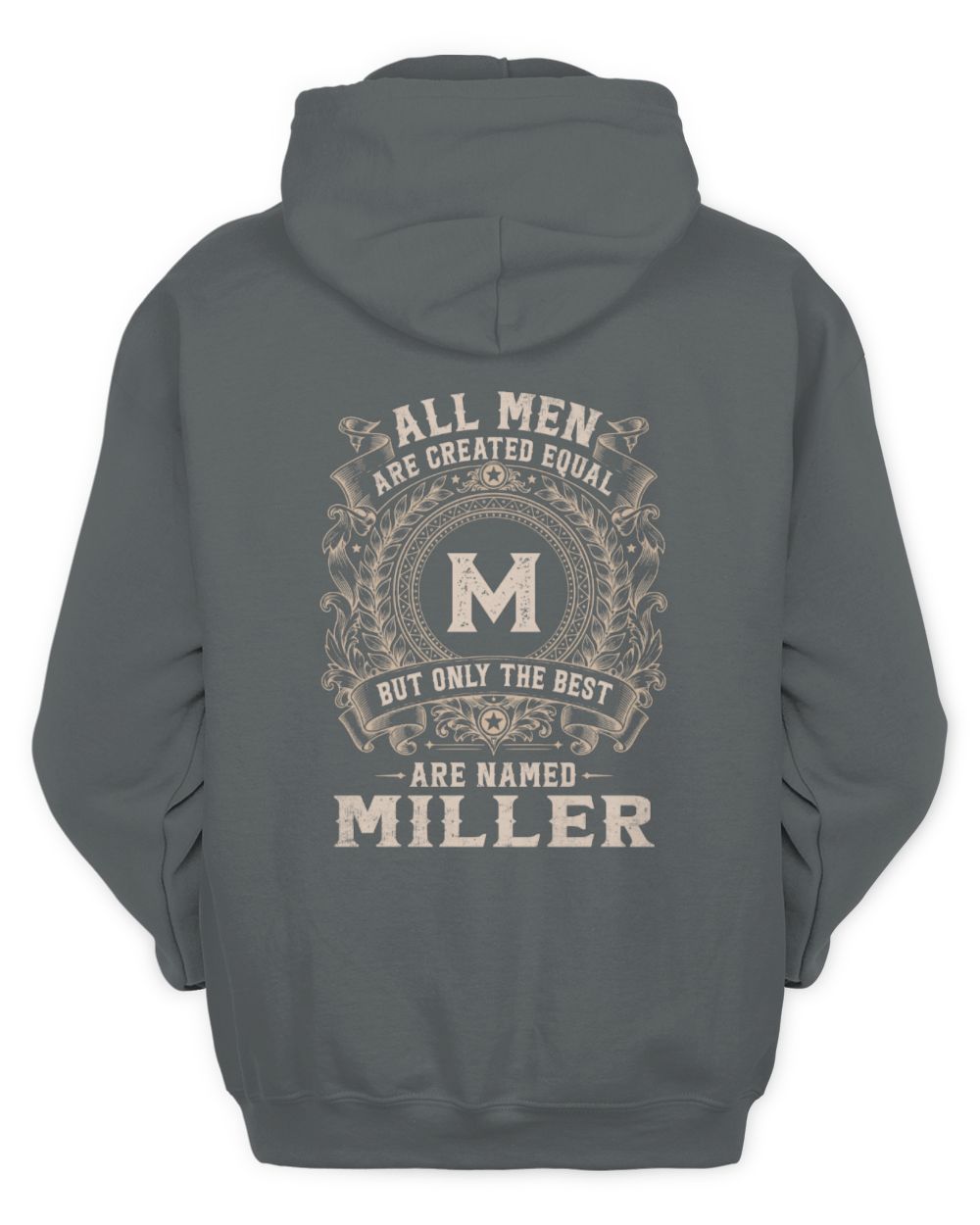 All Men Are Created Equal Cool Logo Shirt MILLER M1-60 / Unisex Hoodie / charcoal