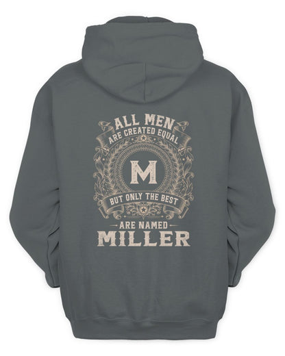 All Men Are Created Equal Cool Logo Shirt MILLER M1-60 / Unisex Hoodie / charcoal
