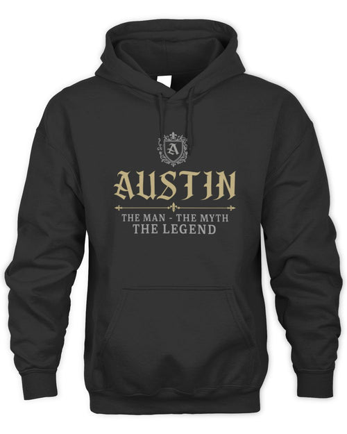 The Man The Myth The Legend Western Shirt AUSTIN M1-78 / Unisex Hoodie / black