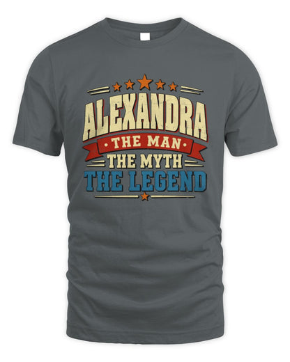 The Man The Myth The Legend Ribbon Vintage T-Shirt ALEXANDRA M1-56 / Unisex Standard T-Shirt / charcoal