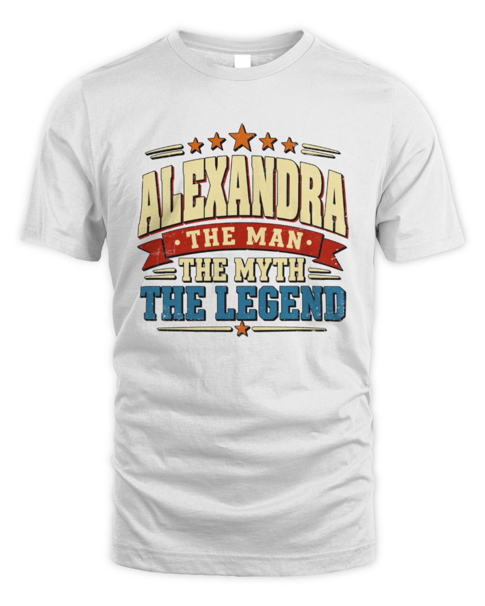 The Man The Myth The Legend Ribbon Vintage T-Shirt ALEXANDRA M1-56 / Unisex Standard T-Shirt / white