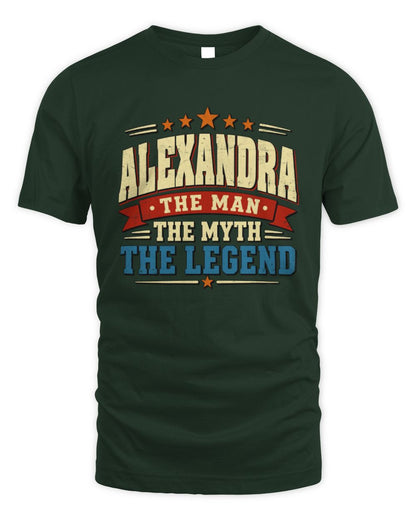 The Man The Myth The Legend Ribbon Vintage T-Shirt ALEXANDRA M1-56 / Unisex Standard T-Shirt / forest green