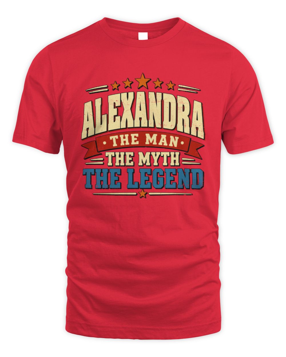 The Man The Myth The Legend Ribbon Vintage T-Shirt ALEXANDRA M1-56 / Unisex Standard T-Shirt / red