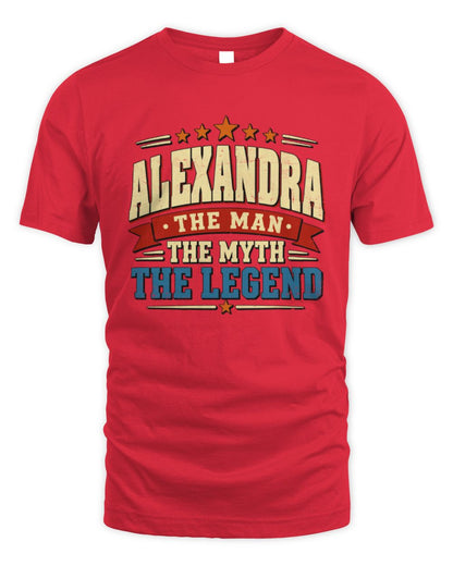 The Man The Myth The Legend Ribbon Vintage T-Shirt ALEXANDRA M1-56 / Unisex Standard T-Shirt / red