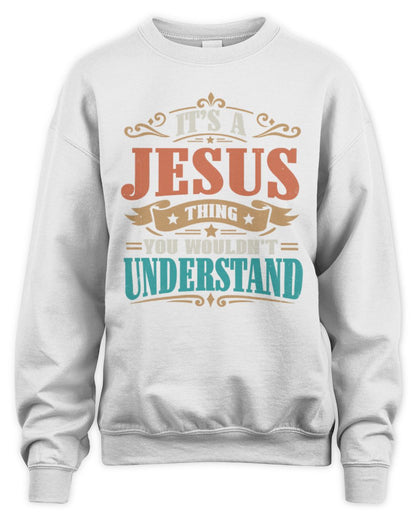 It’s a Name Thing Personalized Retro T-Shirt JESUS M1-47 / Unisex Sweatshirt / white