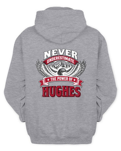 Never Underestimate Your Name Eagle Mountain Shirt HUGHES M1-61 / Unisex Hoodie / sport grey