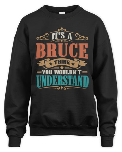 It’s a Name Thing Personalized Retro T-Shirt BRUCE M1-47 / Unisex Sweatshirt / black